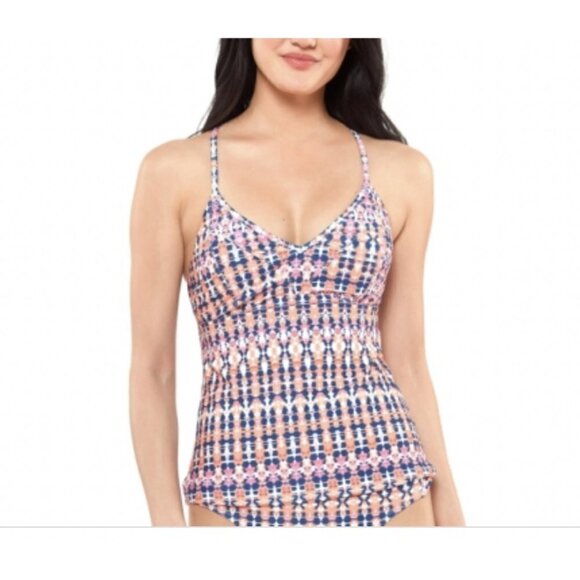 Jessica Simpson Laguna Beach Cross-Back tankini Swim Top Size S - Picture 1 of 7